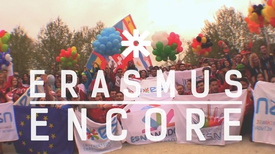 Group picture of the Erasmus Generation for the official recruitment video from the Erasmus Student Network